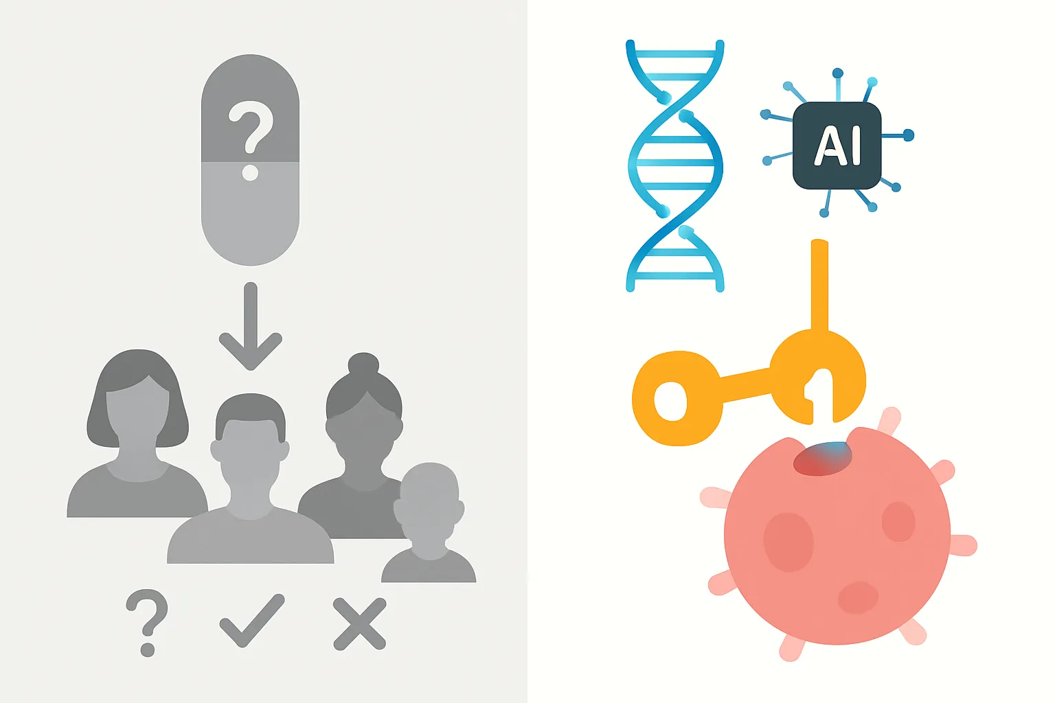 تصویری مفهومی از AlphaGenome و ساختار DNA